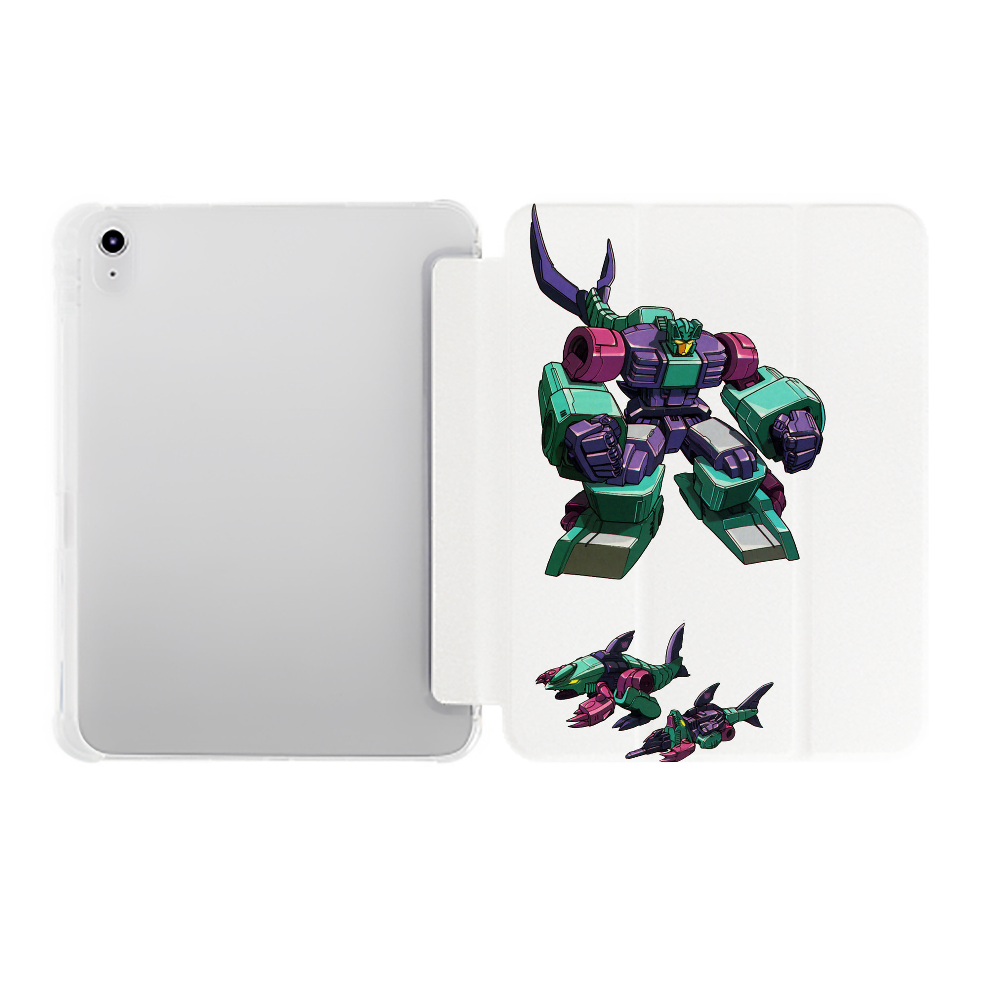 （画像用）  IPad ケース ペン収納付き 三つ折りスタンド PUレザー×シリコン 対応機種9.5/10.5/10.9インチ